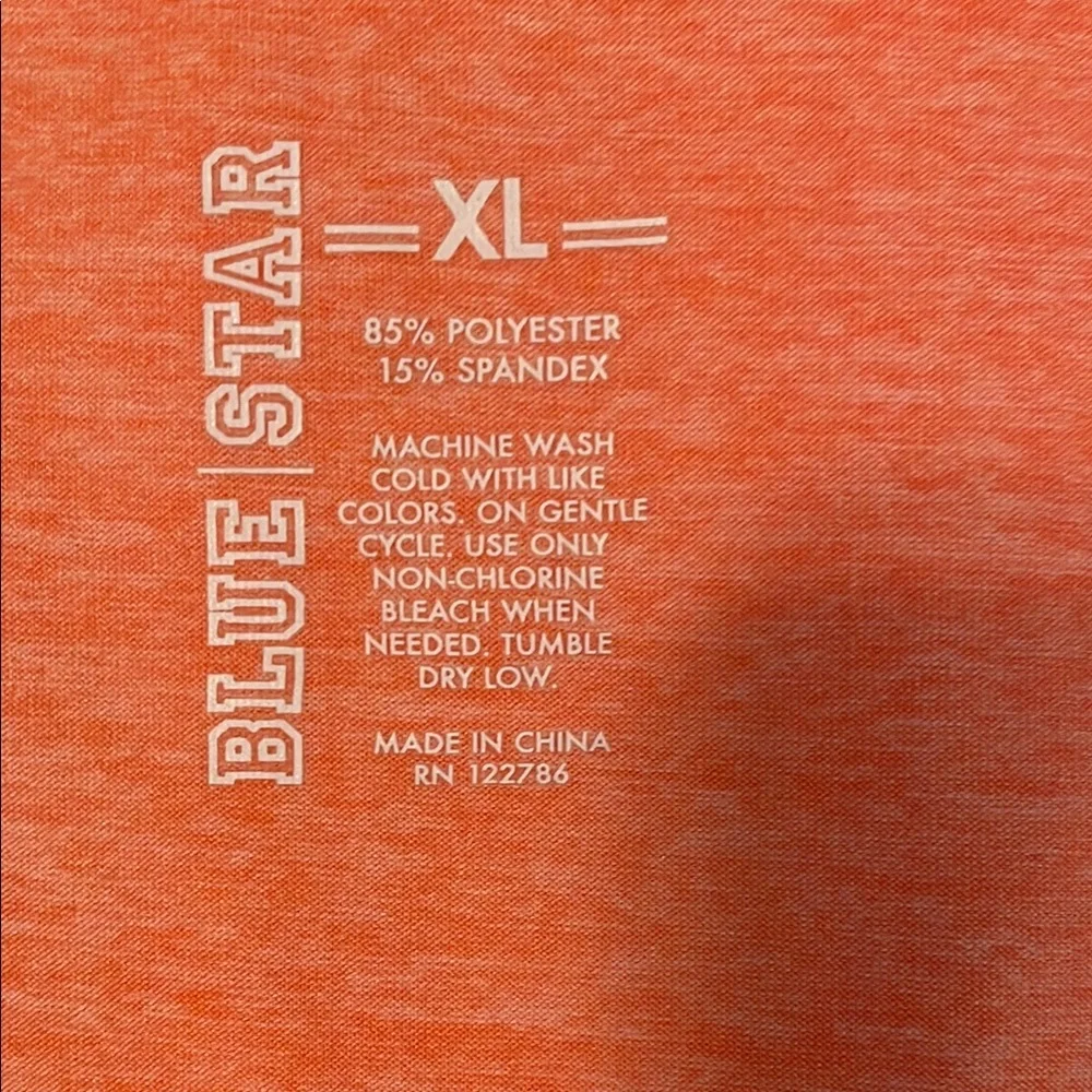Orange Short Sleeve Tee with Crew Neck - Picture 5 of 5